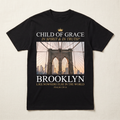 Brooklyn Tee — Brooklyn Bridge Sunset view flat-lay